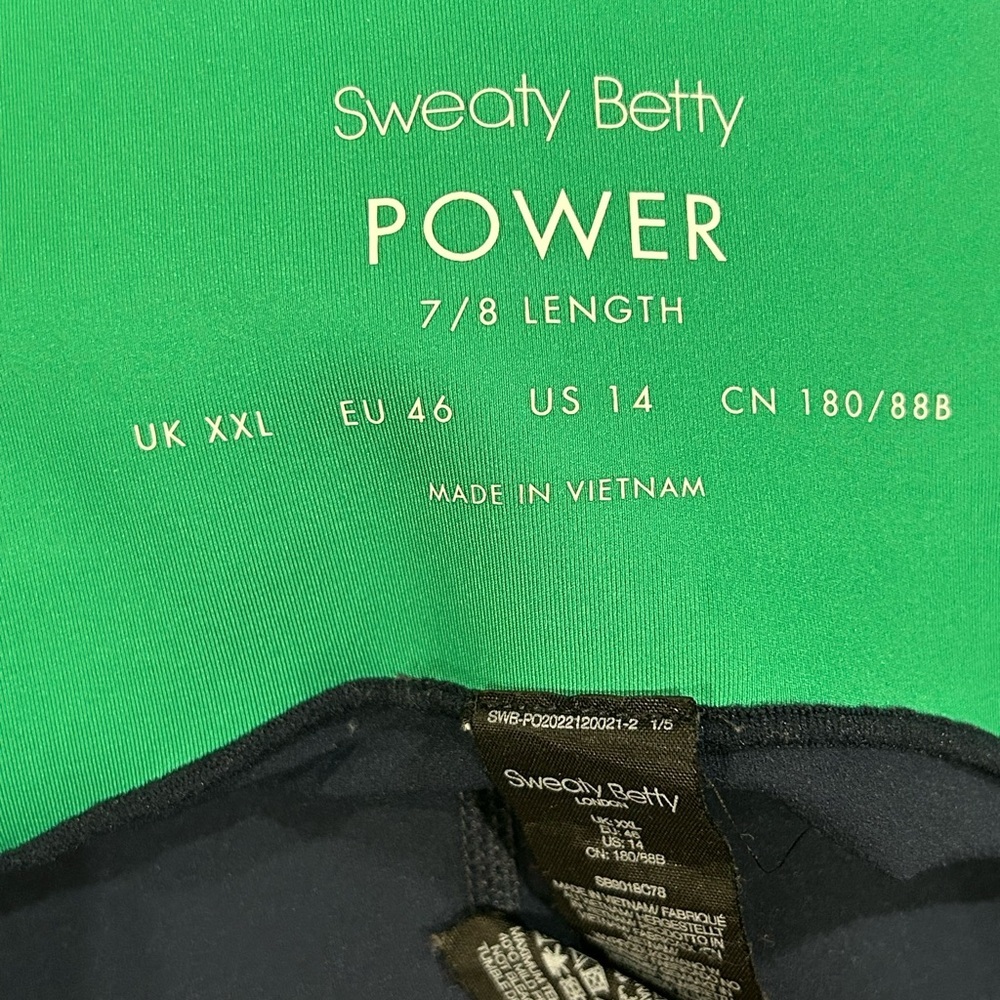 SWEATY BETTY COLOR BLOCK POWER LEGGINGS SIZE XXL - Picture 8 of 10